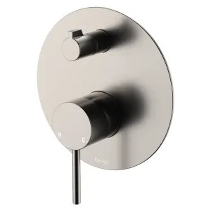 Kaya Wall Diverter Mixer, Large Round Plate, Brushed Nickel by Fienza, a Shower Heads & Mixers for sale on Style Sourcebook