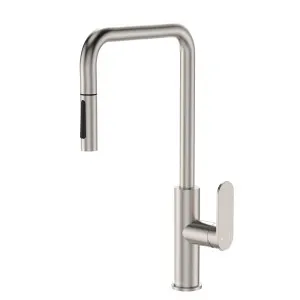 Empire Slim Pull-Out Sink Mixer, Brushed Nickel by Fienza, a Kitchen Taps & Mixers for sale on Style Sourcebook