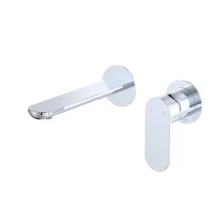 Empire Slim Basin/Bath Wall Mixer Set, Round Plates, 160mm Outlet, Chrome by Fienza, a Bathroom Taps & Mixers for sale on Style Sourcebook