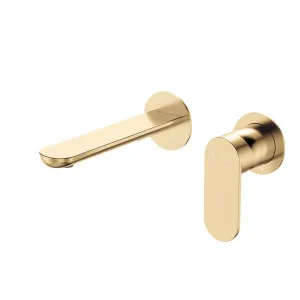 Empire Slim Basin/Bath Wall Mixer Set, Round Plates, 160mm Outlet, Urban Brass by Fienza, a Bathroom Taps & Mixers for sale on Style Sourcebook