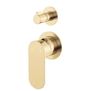 Empire Slim Wall Diverter Mixer, Small Round Plates, Vertical, Urban Brass by Fienza, a Shower Heads & Mixers for sale on Style Sourcebook