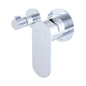 Empire Slim Wall Diverter Mixer, Small Round Plates, Horizontal, Chrome by Fienza, a Shower Heads & Mixers for sale on Style Sourcebook