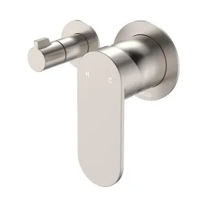 Empire Slim Wall Diverter Mixer, Small Round Plates, Horizontal, Brushed Nickel by Fienza, a Shower Heads & Mixers for sale on Style Sourcebook