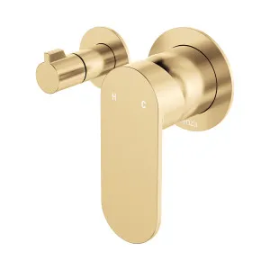 Empire Slim Wall Diverter Mixer, Small Round Plates, Horizontal, Urban Brass by Fienza, a Shower Heads & Mixers for sale on Style Sourcebook