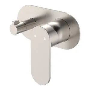 Empire Slim Wall Diverter Mixer, Large Oval Plate, Horizontal, Brushed Nickel by Fienza, a Shower Heads & Mixers for sale on Style Sourcebook