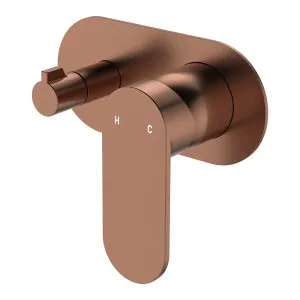 Empire Slim Wall Diverter Mixer, Large Oval Plate, Horizontal, Brushed Copper by Fienza, a Shower Heads & Mixers for sale on Style Sourcebook