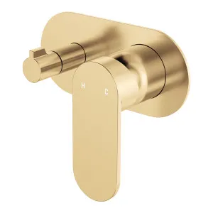 Empire Slim Wall Diverter Mixer, Large Oval Plate, Horizontal, Urban Brass by Fienza, a Shower Heads & Mixers for sale on Style Sourcebook