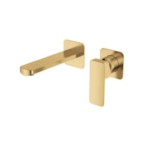 Tono Basin/Bath Wall Mixer Set, Square Plates, 160mm Outlet, Urban Brass by Fienza, a Bathroom Taps & Mixers for sale on Style Sourcebook