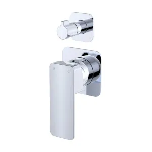 Tono Wall Diverter Mixer, Square Plates, Chrome by Fienza, a Shower Heads & Mixers for sale on Style Sourcebook