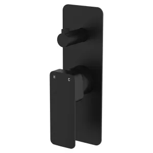 Tono Wall Diverter Mixer, Rectangular Plate, Matte Black by Fienza, a Shower Heads & Mixers for sale on Style Sourcebook