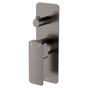 Tono Wall Diverter Mixer, Rectangular Plate, Gun Metal by Fienza, a Shower Heads & Mixers for sale on Style Sourcebook