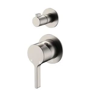 Sansa Wall Diverter Mixer, Small Round Plates, Brushed Nickel by Fienza, a Shower Heads & Mixers for sale on Style Sourcebook