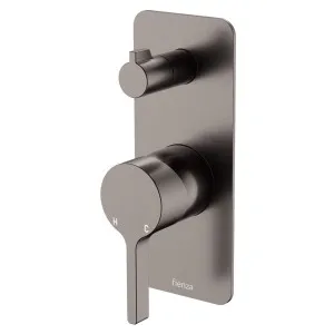 Sansa Wall Diverter Mixer, Rectangular Plate, Gun Metal by Fienza, a Shower Heads & Mixers for sale on Style Sourcebook