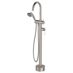 Eleanor Floor Mixer & Shower, Brushed Nickel / Ceramic by Fienza, a Bathroom Taps & Mixers for sale on Style Sourcebook