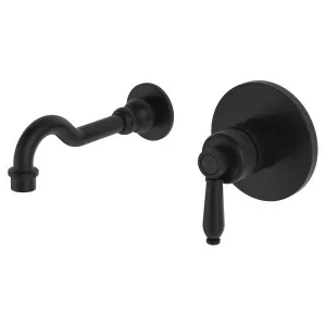 Eleanor Wall Basin/Bath Mixer Set, Matte Black / Matte Black by Fienza, a Bathroom Taps & Mixers for sale on Style Sourcebook