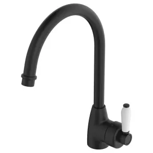 Eleanor Gooseneck Sink Mixer, Matte Black / Ceramic by Fienza, a Kitchen Taps & Mixers for sale on Style Sourcebook