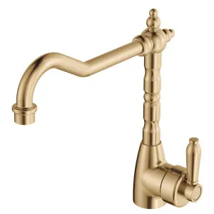 Eleanor Shepherds Crook Sink Mixer, Urban Brass / Urban Brass by Fienza, a Kitchen Taps & Mixers for sale on Style Sourcebook