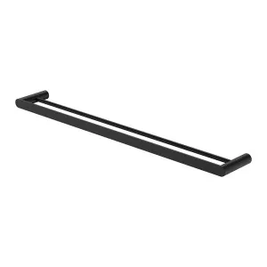 Empire Slim Double Towel Rail, 800mm, Matte Black by Fienza, a Towel Rails for sale on Style Sourcebook