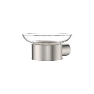 Empire Slim Glass Soap Dish, Brushed Nickel by Fienza, a Soap Dishes & Dispensers for sale on Style Sourcebook