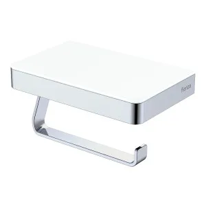 Tono Toilet Roll Holder with Glass Shelf, Chrome by Fienza, a Toilet Paper Holders for sale on Style Sourcebook