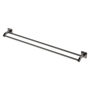 Sansa Double Towel Rail, 900mm, Gun Metal by Fienza, a Towel Rails for sale on Style Sourcebook