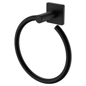 Sansa Hand Towel Ring, Matte Black by Fienza, a Towel Rails for sale on Style Sourcebook