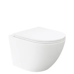 Koko Tornado Flush Wall Hung Toilet Suite, Matte White with Slim Seat by Fienza, a Toilets & Bidets for sale on Style Sourcebook