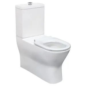 Delta Care Back-to-Wall Toilet Suite, White Seat, Raised Buttons by Fienza, a Toilets & Bidets for sale on Style Sourcebook