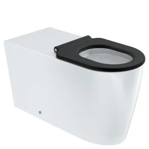 Isabella Care Wall-Faced Toilet Suite, Gloss White with Black Seat by Fienza, a Toilets & Bidets for sale on Style Sourcebook