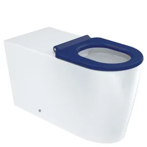 Isabella Care Wall-Faced Toilet Suite, Gloss White with Blue Seat by Fienza, a Toilets & Bidets for sale on Style Sourcebook