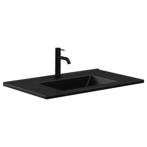 Dolce Matte Black Full Depth Ceramic Basin Top 750 by Fienza, a Basins for sale on Style Sourcebook