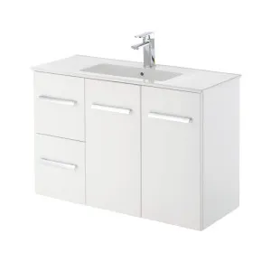 Delgado Slim 900 Wall-Hung Vanity, Left Drawers by Fienza, a Vanities for sale on Style Sourcebook