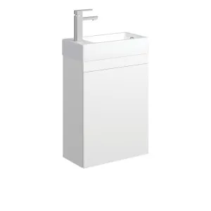 Edge 450 Ensuite Wall-Hung Vanity with Overflow, Satin White by Fienza, a Vanities for sale on Style Sourcebook