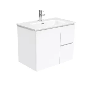 Joli Fingerpull Gloss White 750 Wall-Hung Vanity by Fienza, a Vanities for sale on Style Sourcebook