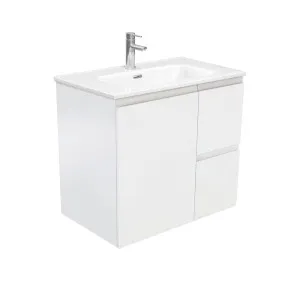 Joli Fingerpull Satin White 750 Wall-Hung Vanity by Fienza, a Vanities for sale on Style Sourcebook