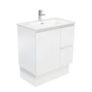 Joli Fingerpull Satin White 750 Vanity On Kickboard by Fienza, a Vanities for sale on Style Sourcebook