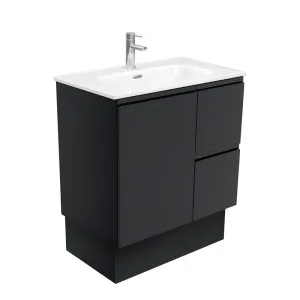 Joli Fingerpull Satin Black 750 Vanity On Kickboard by Fienza, a Vanities for sale on Style Sourcebook