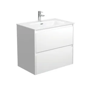 Joli Amato 750 Satin White Wall-Hung Vanity by Fienza, a Vanities for sale on Style Sourcebook