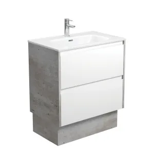 Joli Amato 750 Satin White Vanity On Kick, Industrial Panels by Fienza, a Vanities for sale on Style Sourcebook