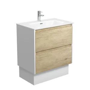 Joli Amato 750 Scandi Oak Vanity On Kick, Satin White Panels by Fienza, a Vanities for sale on Style Sourcebook