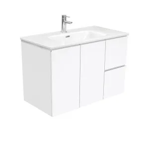 Joli Fingerpull Gloss White 900 Wall-Hung Vanity by Fienza, a Vanities for sale on Style Sourcebook