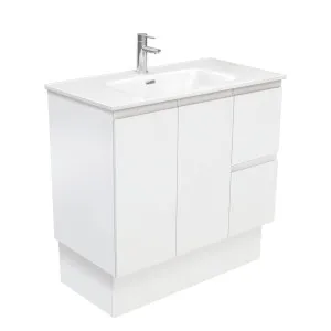 Joli Fingerpull Satin White 900 Vanity On Kickboard by Fienza, a Vanities for sale on Style Sourcebook