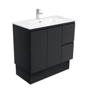 Joli Fingerpull Satin Black 900 Vanity On Kickboard by Fienza, a Vanities for sale on Style Sourcebook