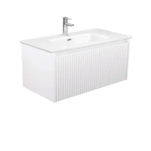 Joli Alina Satin White 900 Wall-Hung Vanity by Fienza, a Vanities for sale on Style Sourcebook