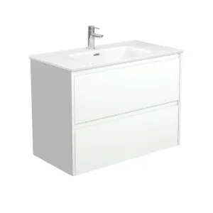 Joli Amato 900 Satin White Wall-Hung Vanity by Fienza, a Vanities for sale on Style Sourcebook