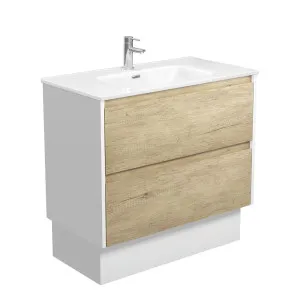 Joli Amato 900 Scandi Oak Vanity On Kick, Satin White Panels by Fienza, a Vanities for sale on Style Sourcebook