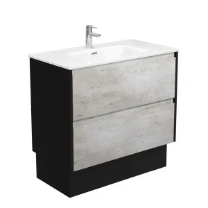 Joli Amato 900 Industrial Vanity On Kick, Satin Black Panels by Fienza, a Vanities for sale on Style Sourcebook