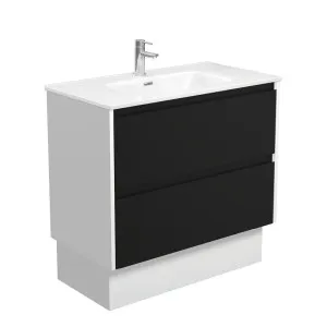 Joli Amato 900 Satin Black Vanity On Kick, Satin White Panels by Fienza, a Vanities for sale on Style Sourcebook