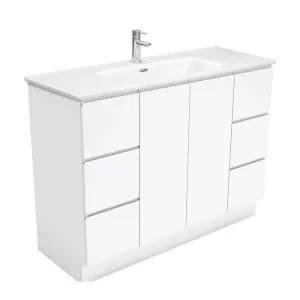 Joli Fingerpull Gloss White 1200 Vanity On Kickboard by Fienza, a Vanities for sale on Style Sourcebook