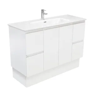 Joli Fingerpull Satin White 1200 Vanity On Kickboard by Fienza, a Vanities for sale on Style Sourcebook